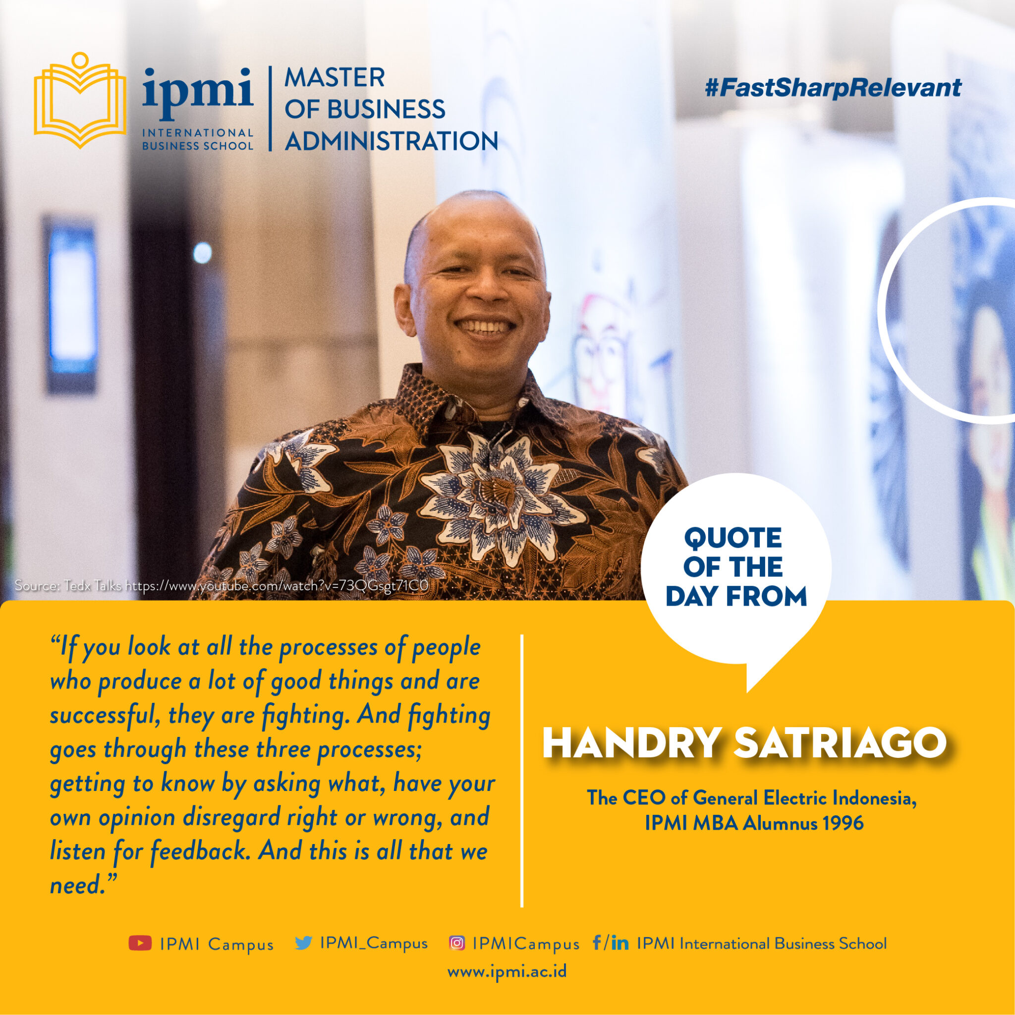Handry Handry Satriago #QuoteofTheDay - IPMI